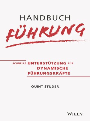cover image of Handbuch Führung